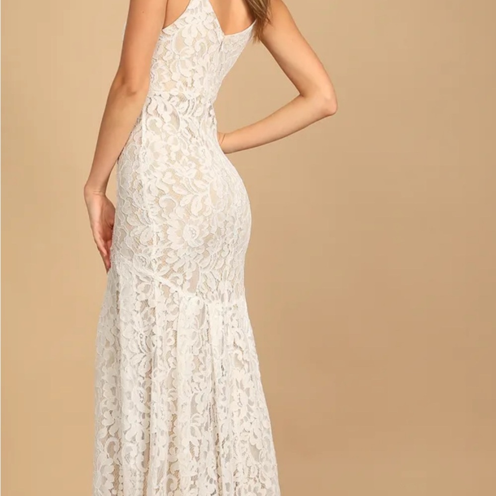 Flynn White Lace Maxi Dress Gown